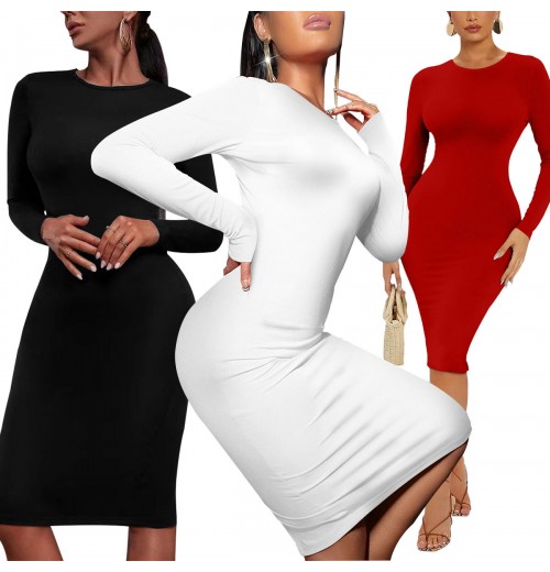 High Quality Women's Clothing Long Sleeve Dresses For Ladies Casual Dresses