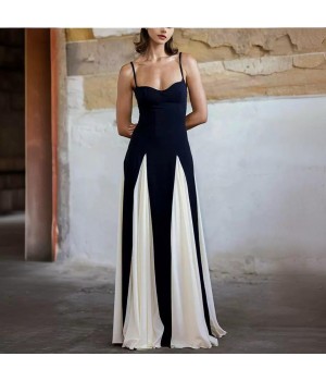 Best Selling Knitted Sleeveless Halter Women's Clothing Formal Elegant Maxi Evening Party Women Dresses