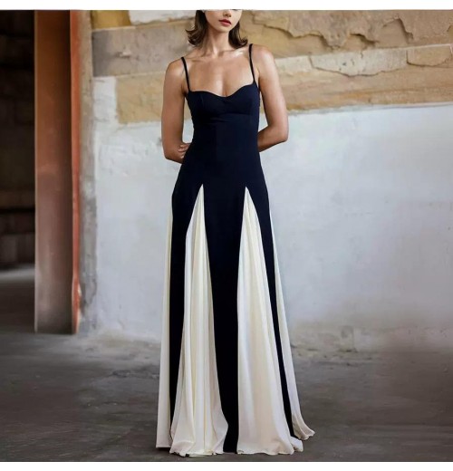 Best Selling Knitted Sleeveless Halter Women's Clothing Formal Elegant Maxi Evening Party Women Dresses