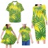 Wholesale Fashion Custom Samoan Hawaiian Tribal Dresses Set For Men And Women Family Outfits Women's Dress And Men's Shirts