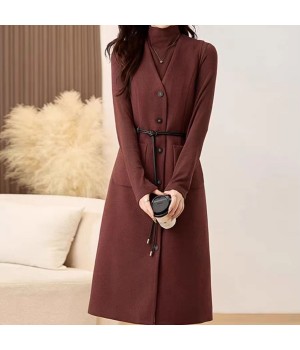 Women's Long-Sleeved Two-Piece Vest Dress for Autumn and Winter New Release with Temperament