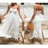 Fashion Women Clothing Dress New Summer Casual Long Dress 2022 Women's French Romantic White Suspender Dress For Women