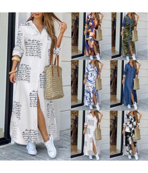 Top Selling Blouse Dress Spring Summer Fashion Casual Long Dress Plus Size Women'S Clothing S-5XL