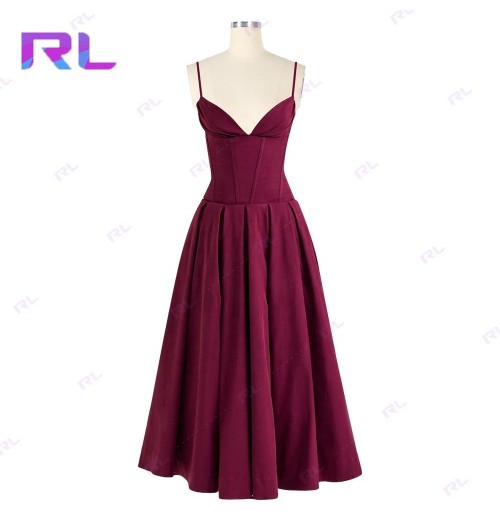 Clothing Manufacturers Supplier Custom OEM Logo color strapless evening party dress ladies elegant slim maxi long corset dresses