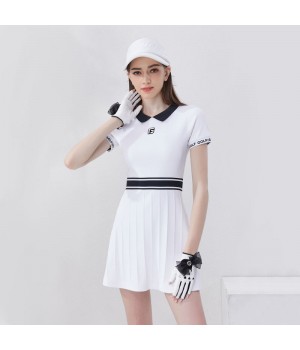 Polo Shirt Women's Polo Golf Knitted Dress Women Quick Dry Athletic Tennis Dress Short Sleeve Clothing Summer Support OEM