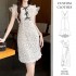 ZYHT 9655 Wholesale Korean Style Puffy Short Casual Summer White Dresses Lady Elegant Sexy Dresses Lace for Women