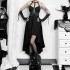 Summer 2024 New arrival skirt Gothic style sexy halter sleeveless front short back length dress women