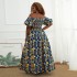 Customized Two Piece Women Sets Crop Top Maxi Dress Summer Design in African Ankara Printed Wax