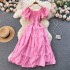 2023 Custom Dress Small MOQ Lady A line Vestidos Luxury Clothing Cotton Ruffles Dresses Elegant Women Summer Casual Maxi Dresses